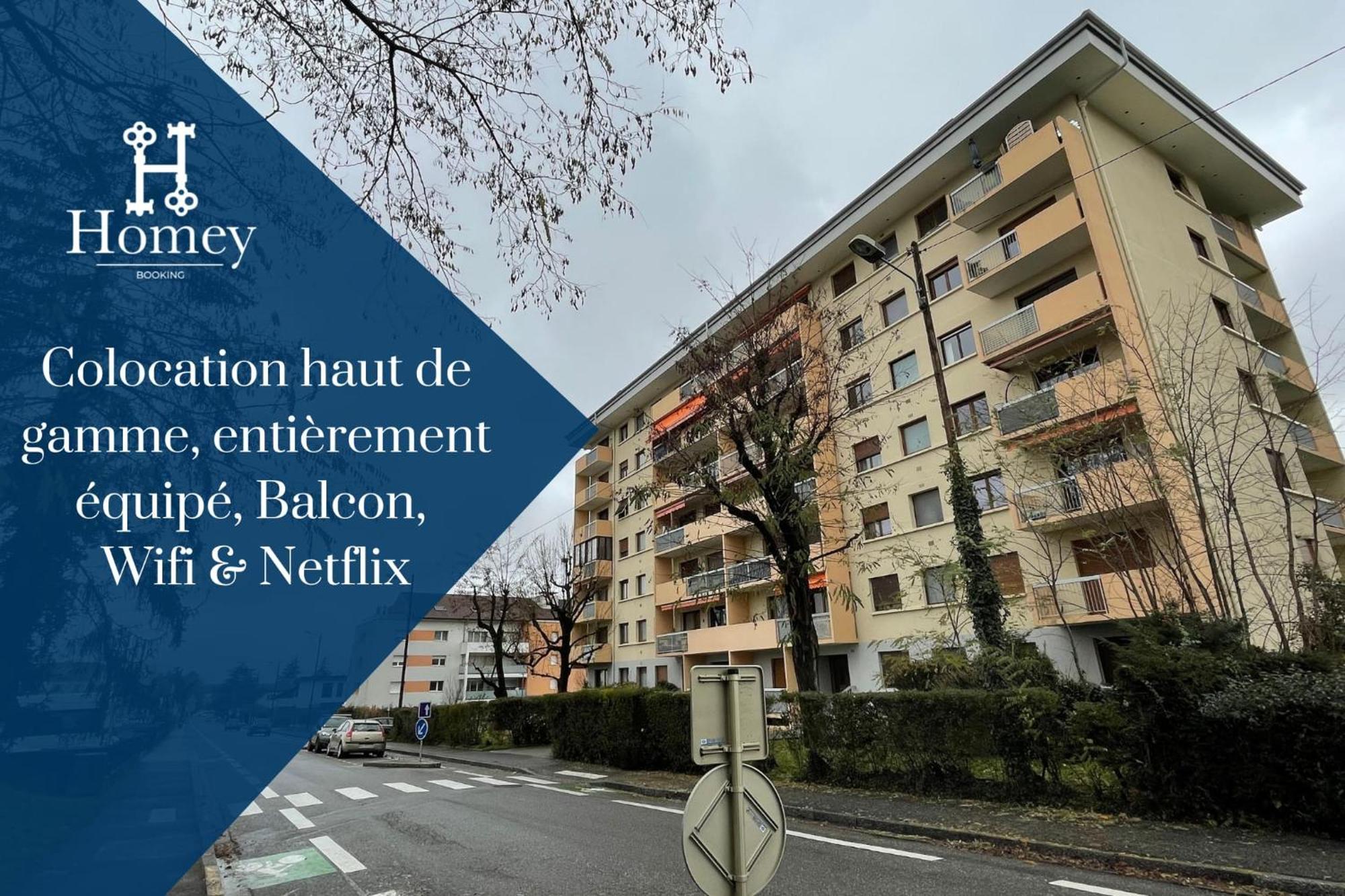 Homey La Coloc Mugi - Colocation Haut De Gamme - Chambres Privees - Balcon - Wifi Et Netflix - Proche Transports Commun Annemasse Exteriér fotografie